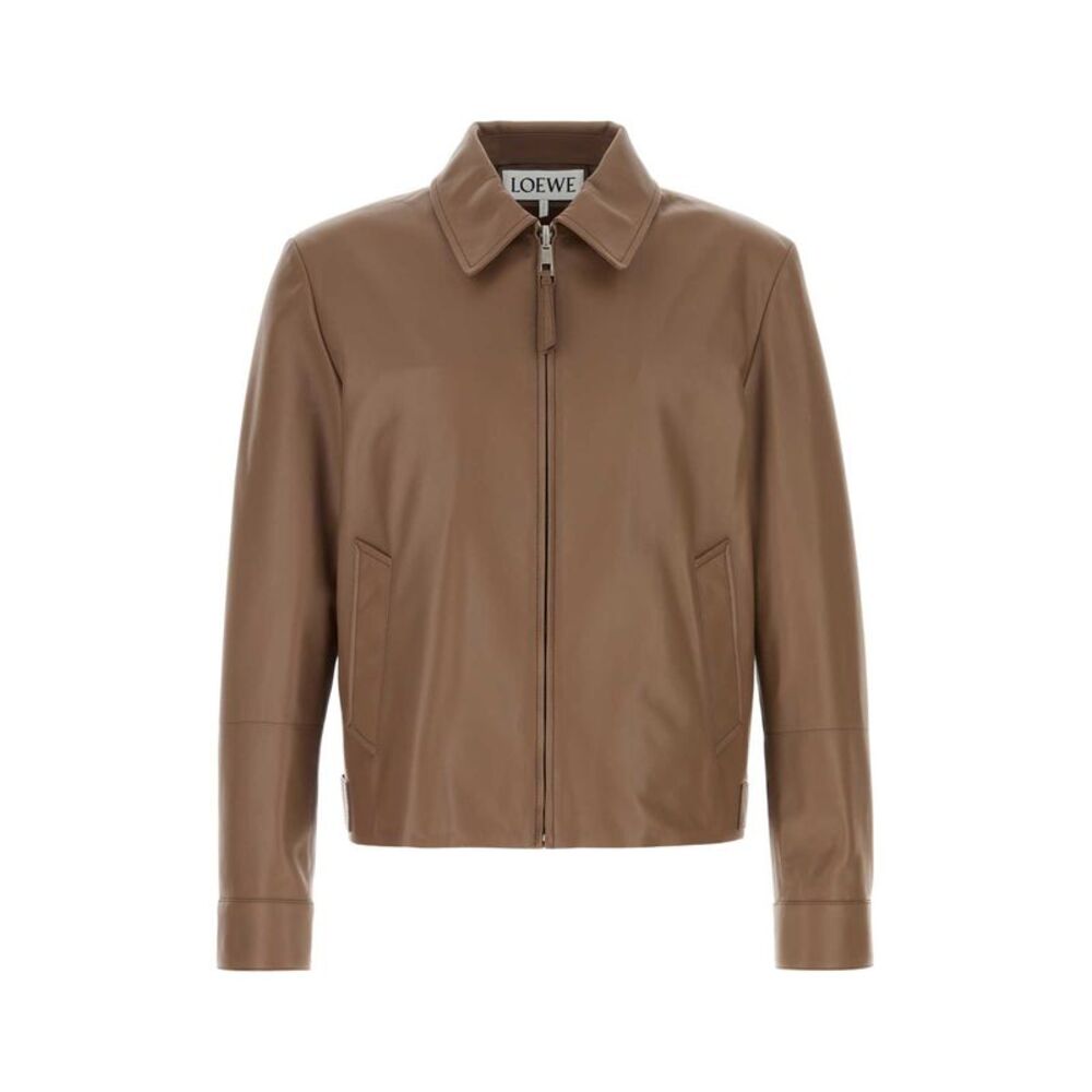 Loewe Men Biscuit Leather Reversible Jacket